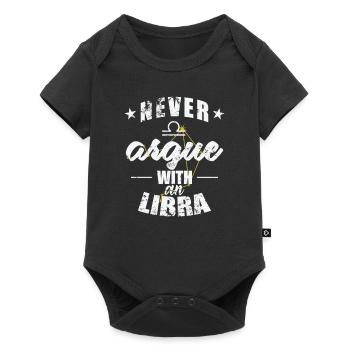 Zodiac sign Never argue with an Libra Libra Libra - Baby Premium short-sleeve bodysuit - black - Front