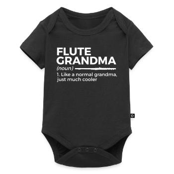 Flûte Flûte Musiciens Cuivres Musique - Body à manches courtes Premium Bébé - noir - Devant
