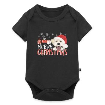 Joyeux Noël Labrador - Body à manches courtes Premium Bébé - noir - Devant