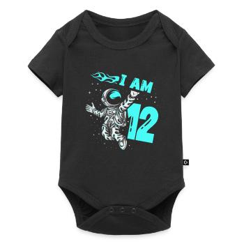 Vaisseau spatial amoureux des astronautes Tout le meilleur au - Body à manches courtes Premium Bébé - noir - Devant