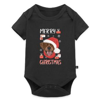 Joyeux Noël Labrador - Body à manches courtes Premium Bébé - noir - Devant