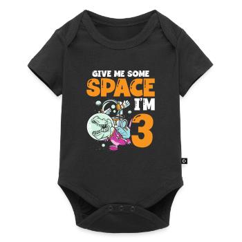 Give me some space, I'm 3 astronauts all - Baby Premium short-sleeve bodysuit - black - Front