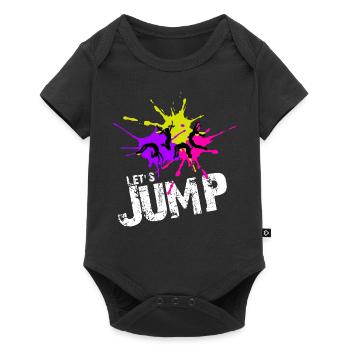 Gymnastik Turnen und Trampolin Akrobatik Sport - Baby Premium Kurzarmbody - Schwarz - Vorne