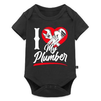 Plumbing Plumber Girlfriend Wife - Baby Premium short-sleeve bodysuit - black - Front