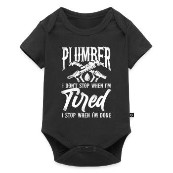 Plumbing Plumber Vintage Plumber I - Baby Premium Kurzarmbody - Schwarz - Vorne