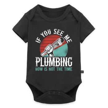 Plumbing Plumber Vintage Retro If - Baby Premium short-sleeve bodysuit - black - Front