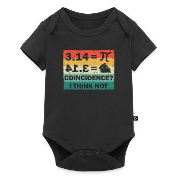 Pi Day 3.14 = Cake Coincidence I don't think math - Baby Premium short-sleeve bodysuit - black - Front