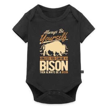 Soyez toujours vous-même Bison Buffle Büffel - Body à manches courtes Premium Bébé - noir - Devant