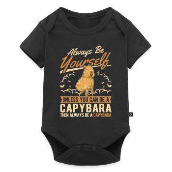 Soyez toujours vous-même Capybara Wasserschwein - Body à manches courtes Premium Bébé - noir - Devant