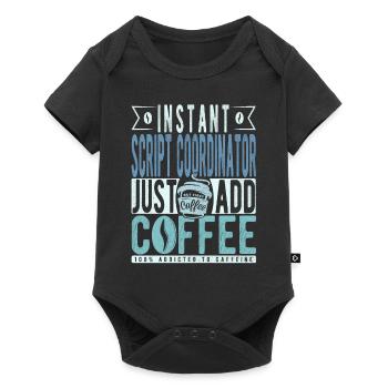 Café du coordinateur de script disant - Body à manches courtes Premium Bébé - noir - Devant