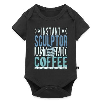 Sculptor coffee saying - Baby Premium short-sleeve bodysuit - black - Front