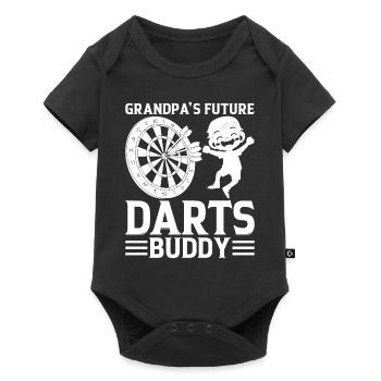 Joueur de fléchettes Garçon Bébé de fléchettes - Le futur de grand-père Dar - Body à manches courtes Premium Bébé - noir - Devant