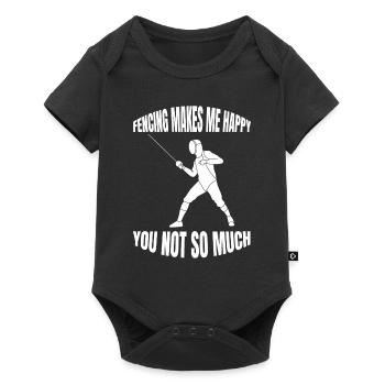 fencing funny saying funny fencing martial arts - Baby Premium short-sleeve bodysuit - black - Front