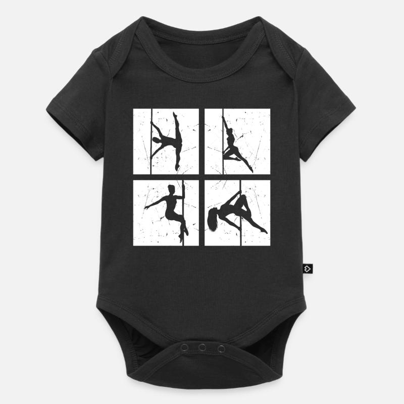 Pole Dance Silhouette - Pole Dancing Pole Dancer - Baby Premium Kurzarmbody - Schwarz
