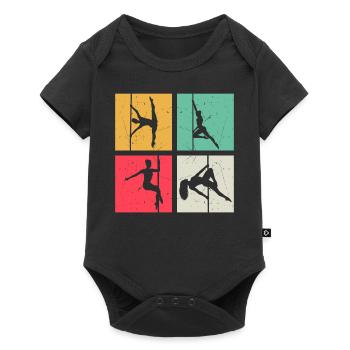 Pole Dance Silhouette - Pole Dancer Pole Dancing - Body à manches courtes Premium Bébé - noir - Devant