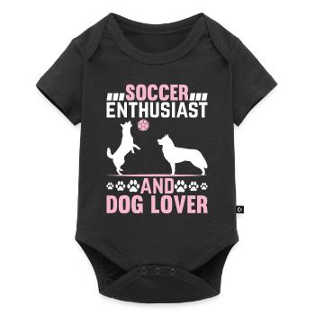 Soccer Enthusiast And Dog Lover - Soccer Player D - Baby Premium short-sleeve bodysuit - black - Front