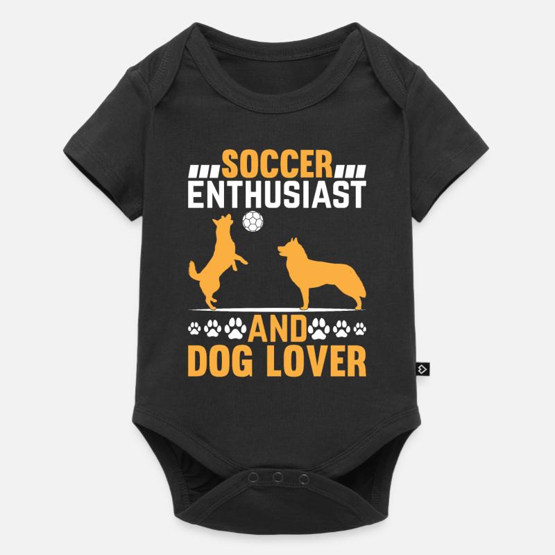 Joueur de soccer Propriétaire de chat - Passionné de soccer et Ca - Body à manches courtes Premium Bébé - noir