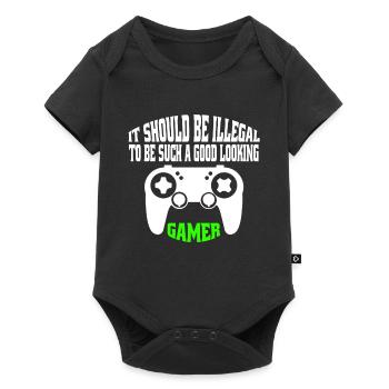 Joueur drôle disant pari jeu cadeau joueur - Body à manches courtes Premium Bébé - noir - Devant