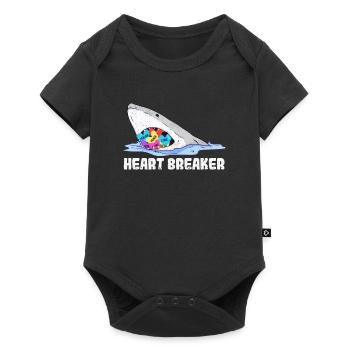 Saint-Valentin Requin Heartbreaker Drôle de cœurs Requins - Body à manches courtes Premium Bébé - noir - Devant