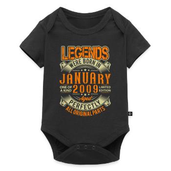 2009 January Birthday Legend - Baby Premium short-sleeve bodysuit - black - Front