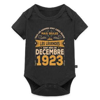Les Légendes Sont Nées En Décembre 1923 - Body à manches courtes Premium Bébé - noir - Devant