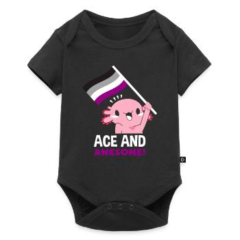 Asexual Axolotl - Baby Premium short-sleeve bodysuit - black - Front