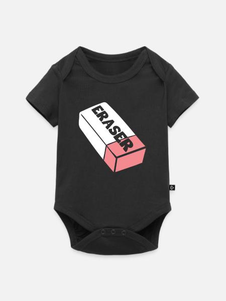 Radiergummi Kostüm - Baby Premium Kurzarmbody - Schwarz