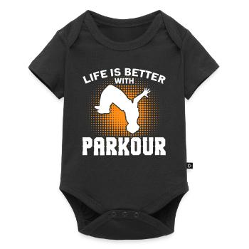 Parkour Gift Freerunning Parkour Runner - Baby Premium short-sleeve bodysuit - black - Front