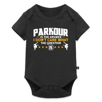 Parkour Gift Freerunning Parkour Runner - Baby Premium short-sleeve bodysuit - black - Front