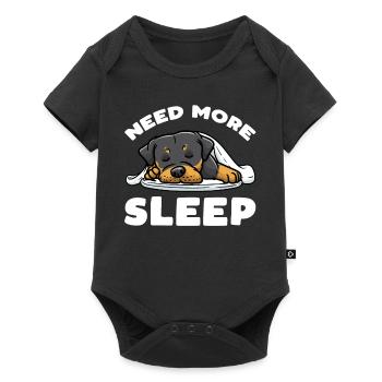 Rottweiler Chien endormi - Body à manches courtes Premium Bébé - noir - Devant
