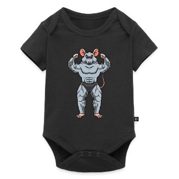 Rat Fitness Gym Motivation - Body à manches courtes Premium Bébé - noir - Devant