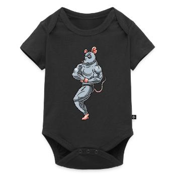 Rat Fitness Gym Motivation - Body à manches courtes Premium Bébé - noir - Devant