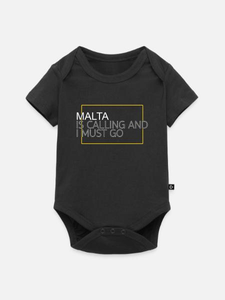 Malta Spruch - Baby Premium Kurzarmbody - Schwarz