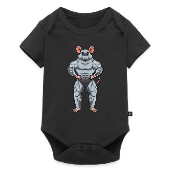 Rat Fitness Gym Motivation - Body à manches courtes Premium Bébé - noir - Devant