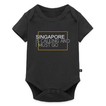 Citation de Singapour - Body à manches courtes Premium Bébé - noir - Devant