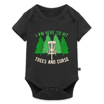 Disc Golf Discgolf ici pour frapper les arbres et maudire - Body à manches courtes Premium Bébé - noir - Devant