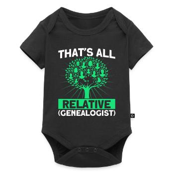 Genealogie Ahnenforscher Ahnenforschung Geschenk - Baby Premium Kurzarmbody - Schwarz - Vorne