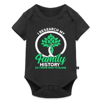 Généalogiste généalogiste Arbre généalogique Geschen - Body à manches courtes Premium Bébé - noir - Devant