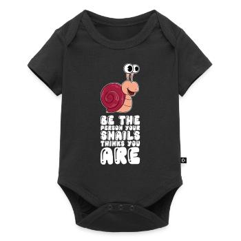 Person who snails think you are - Baby Premium short-sleeve bodysuit - black - Front