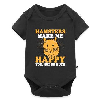 Hamster Make Me Happy You Not So Much Motif - Baby Premium short-sleeve bodysuit - black - Front