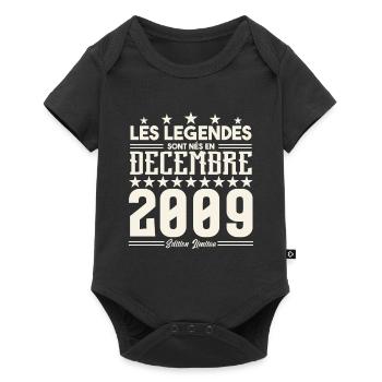 Les Légendes Sont Nés En Décembre 2009, Cadeau. - Body à manches courtes Premium Bébé - noir - Devant