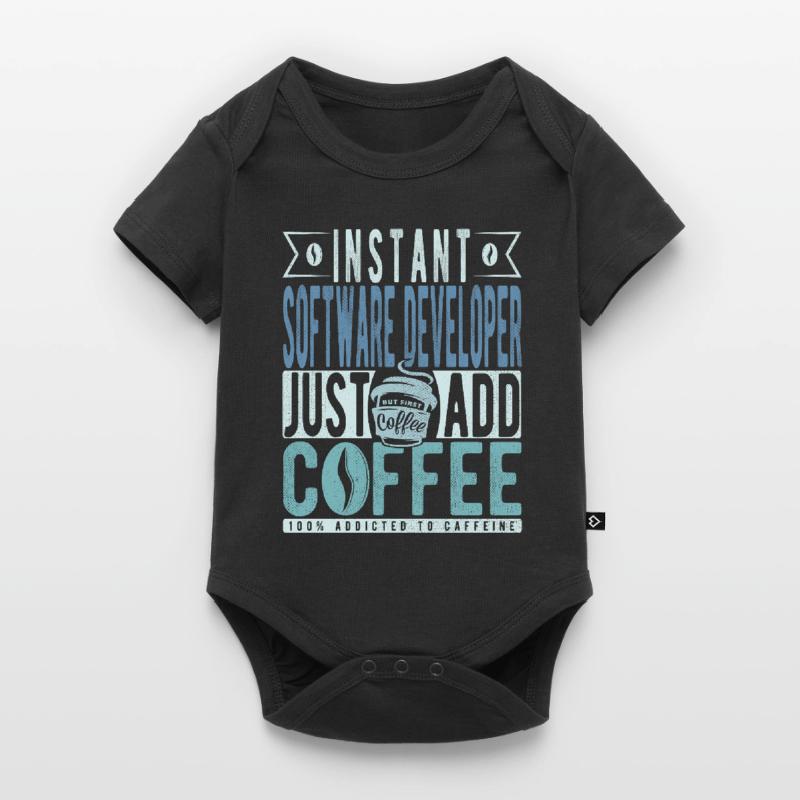 Software Developer Coffee Saying Baby Premium short-sleeve bodysuit