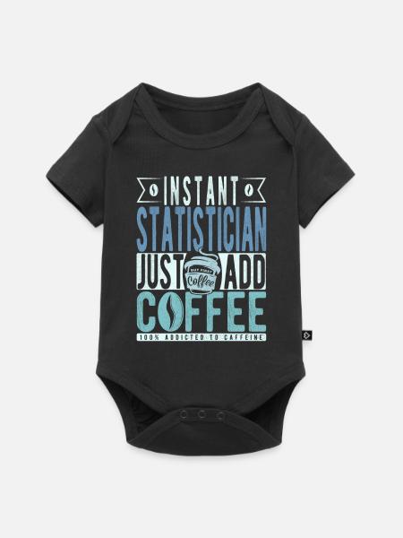 Statistiker Kaffee Spruch - Baby Premium Kurzarmbody - Schwarz
