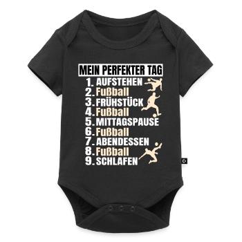 Fussballer Fussball Fan Fußballer Fußball - Baby Premium Kurzarmbody - Schwarz - Vorne