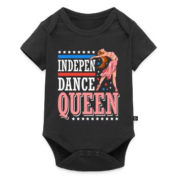 Indepen-dance Queen 4. Juli Independence Day - Baby Premium Kurzarmbody - Schwarz - Vorne