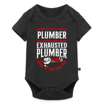 Plumbing Plumber Vintage Warning - Baby Premium short-sleeve bodysuit - black - Front