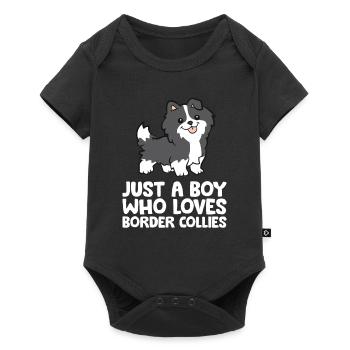 Juste un garçon qui aime les Border Collies - Body à manches courtes Premium Bébé - noir - Devant