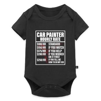 Peintre de voiture Taux horaire Peintre de carrosserie automobile Techni - Body à manches courtes Premium Bébé - noir - Devant