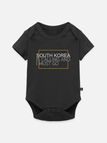 South Korea - Baby Premium Kurzarmbody - Schwarz