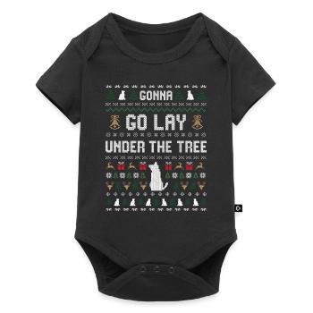 Gonna Go Lay Under The Tree Christmas Funny X-mas - Baby Premium Kurzarmbody - Schwarz - Vorne